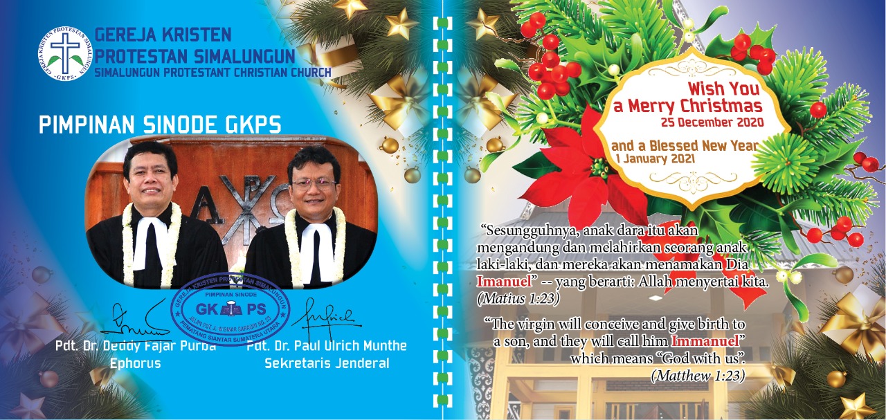 Ucapan Selamat Natal dan Tahun Baru Pimpinan Sinode GKPS