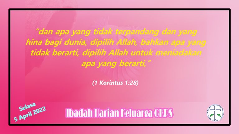 Selasa, 5 April 2022