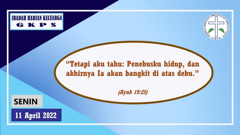 Senin, 11 April 2022