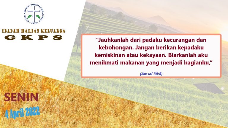 Senin, 4 April 2022
