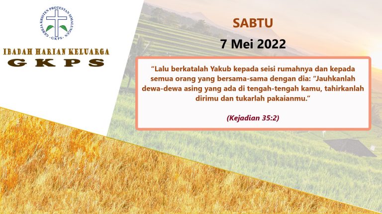 Sabtu, 7 Mei 2022