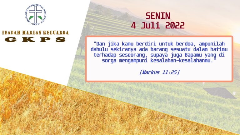 Senin, 4 Juli 2022